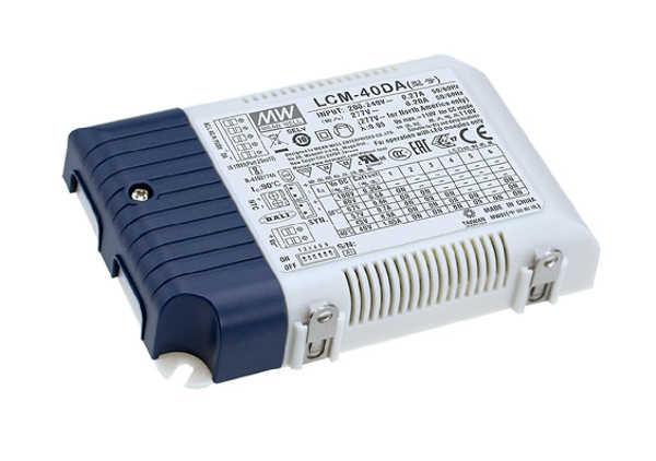 Picture of LED- toiteplokk 1 väljund 42W, 2-100VDC, 350-1050mA, IP20, DALI2.0, PushDim, Mean Well